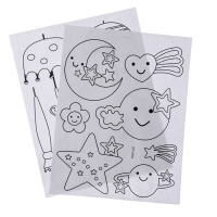 Аппликация пайетками для детей и раскраска - наклейки &laquo;Улыбки&raquo;, набор для творчества