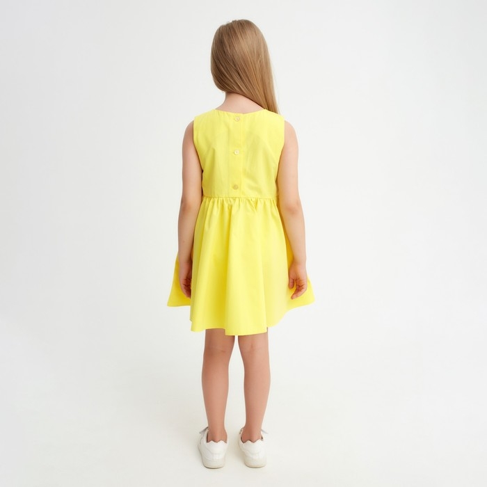 Платье для девочки с карманами KAFTAN, размер 32 (110-116), цвет жёлтый