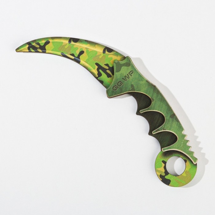 Деревянное оружие, детское сувенирное «GG WP», нож керамбит, 21,2 х 8,2 см Деревянное оружие, детское сувенирное «GG WP», нож керамбит, 21,2 х 8,2 см
