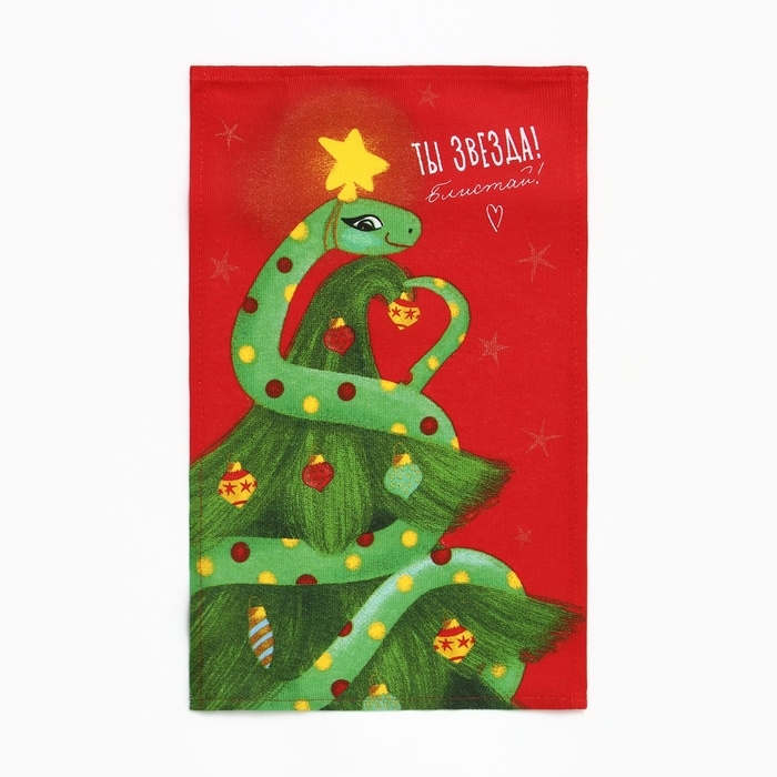 Набор полотенец Доляна "Шикарный праздник" 28х46 см - 6 шт, 100% хл, рогожка 164 г/м2