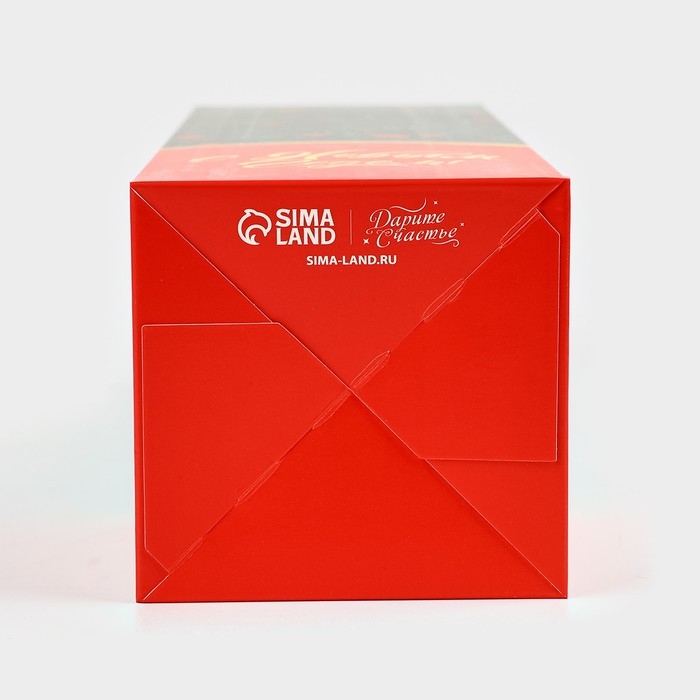 Коробка подарочная новогодняя складная &laquo;Новогодняя &raquo;, 9.5 х 32.5 х 9.5 см, Новый год