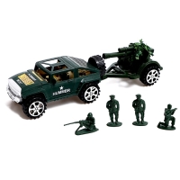 Машина инерционная &laquo;Военный джип&raquo; с пушкой и солдатом