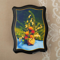 Шкатулка &laquo;Цветы&raquo;, 12&times;16 см, лаковая миниатюра микс