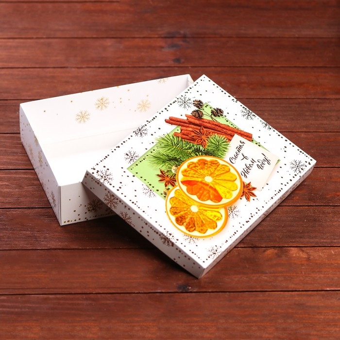 Подарочная коробка Подарочная коробка "Счастья в Новом году!", 23,5 х 6,5 х 18,7 см 7063729