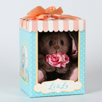 Мягкая игрушка &laquo;Li с розовыми цветами&raquo;, заяц, 25 см