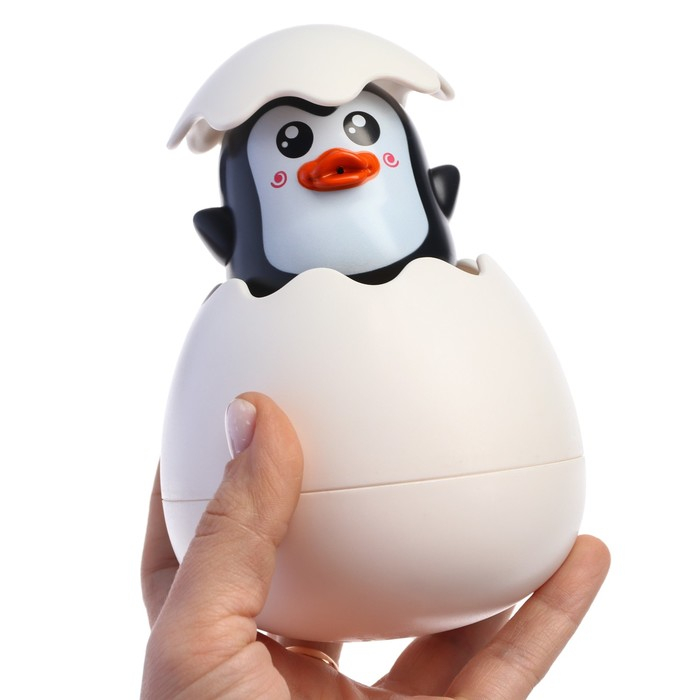 Игрушка для ванны &laquo;Пингвинчик/ Цыпленок в яйце&raquo;, брызгалка, виды МИКС, Крошка Я