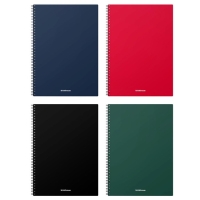 Тетрадь А4 на спирали, 60 листов в клетку, ErichKrause Classic, пластиковая обложка, блок офсет 100% белизна, МИКС Тетрадь А4 на спирали, 60 листов в клетку, ErichKrause Classic, пластиковая обложка, блок офсет 100% белизна, МИКС