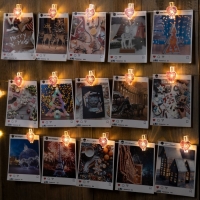 Гирлянда «Нить» 2 м роса с насадками «Прищепки-сердечко», IP20, серебристая нить, 20 LED, батарейки ААх2 (не в комплекте), свечение тёплое белое Гирлянда «Нить» 2 м роса с насадками «Прищепки-сердечко», IP20, серебристая нить, 20 LED, батарейки ААх2 (не в комплекте), свечение тёплое белое