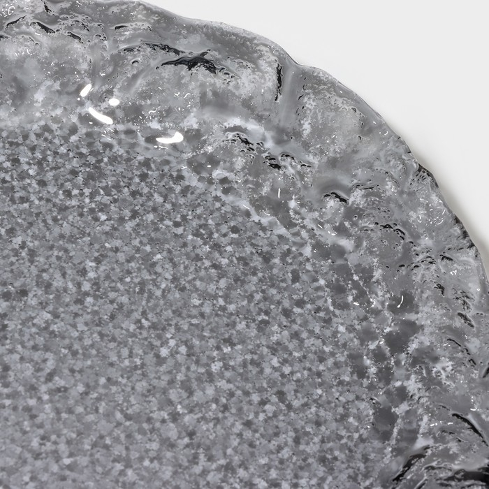 Тарелка стеклянная десертная Magistro &laquo;Нофис&raquo;, d=19,5 см, цвет серый