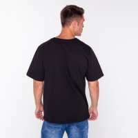 Футболка мужская новогодняя &laquo;Дед мороз&raquo;, цвет чёрный, размер 48