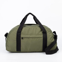 Сумка спортивная на молнии, без подкладки, наружный карман, средний размер, длинный ремень, цвет хаки Сумка спортивная на молнии, без подкладки, наружный карман, средний размер, длинный ремень, цвет хаки