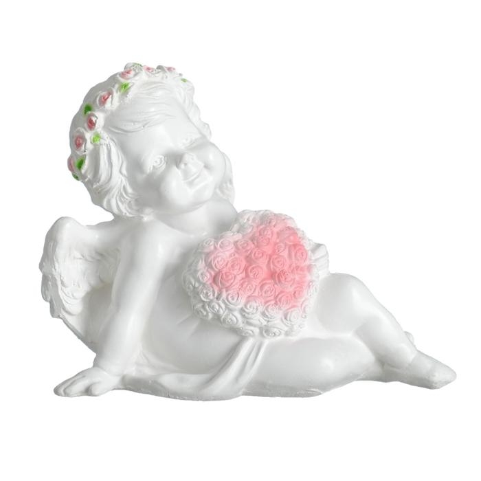 Фигура "Ангелочек с сердцем сидячий" 12х11см