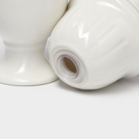 Набор фарфоровый сервировочный на деревянной подставке BellaTenero, 3 предмета: подставка для яйца 50 мл, солонка 100 мл, подставка, цвет белый Набор фарфоровый сервировочный на деревянной подставке BellaTenero, 3 предмета: подставка для яйца 50 мл, солонка 100 мл, подставка, цвет белый