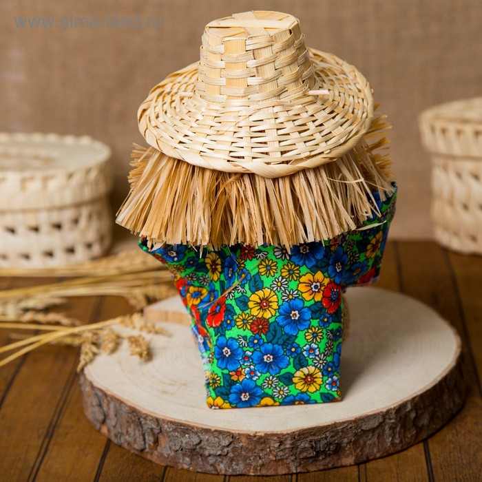 Оберег-домовой "Дед с самоваром и подковой", микс  27х18х18 см