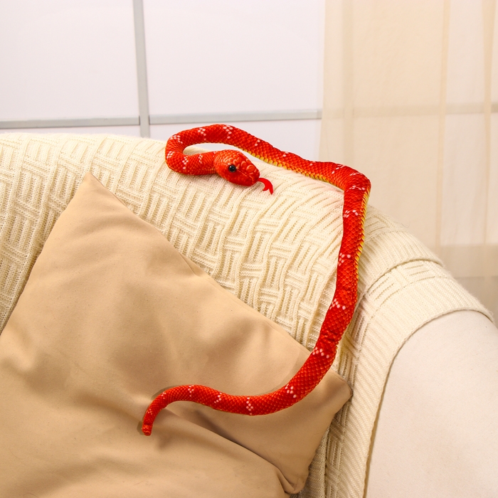 Мягкая игрушка &laquo;Змея&raquo;, 80 см, цвет терракотовый