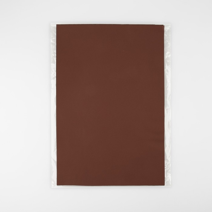 Искусственная кожа, 20 &times; 30 см, 0,5 мм, 3 шт, цвет коричневый