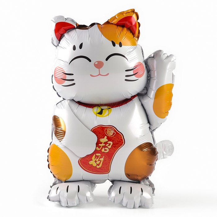 Шар фольгированный 25" &laquo;Японский котик&raquo;, на подставке, под воздух