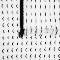 Плед Fringy, белый с черным Плед Fringy, белый с черным