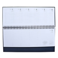 Планинг датированный 2024 года, 294 х 142 мм, 64 листа, на гребне, Attomex.Orion, твёрдая обложка бумвинил, блок 70 г/м2, синий