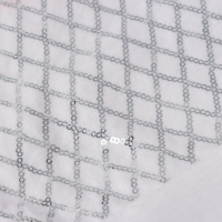 Колпак новогодний "Сетка сияние" 30х38 см, бело-серебристый