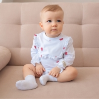 Боди детское с рюшами MINAKU, цвет молочный, рост 62-68 см