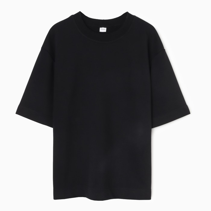 Футболка мужская из органического хлопка MINAKU REGULAR FIT: цвет чёрный, р-р 52