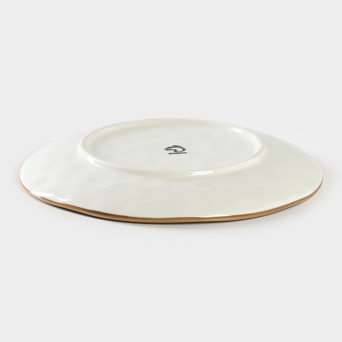 Тарелка фарфоровая Доляна &laquo;Космос&raquo;, d=18,5 см, цвет белый