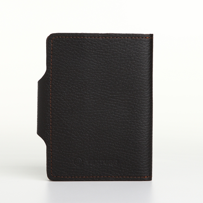 Обложка для автодокументов и паспорта на кнопке, TEXTURA, цвет коричневый Обложка для автодокументов и паспорта на кнопке, TEXTURA, цвет коричневый