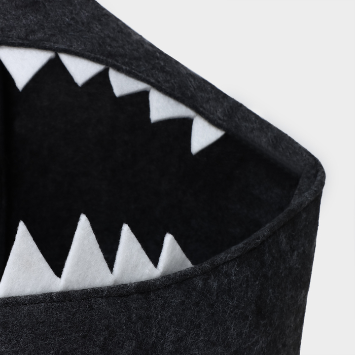 Корзина для хранения Funny &laquo;Акула&raquo;, 31&times;26&times;75 см, цвет тёмно-серый