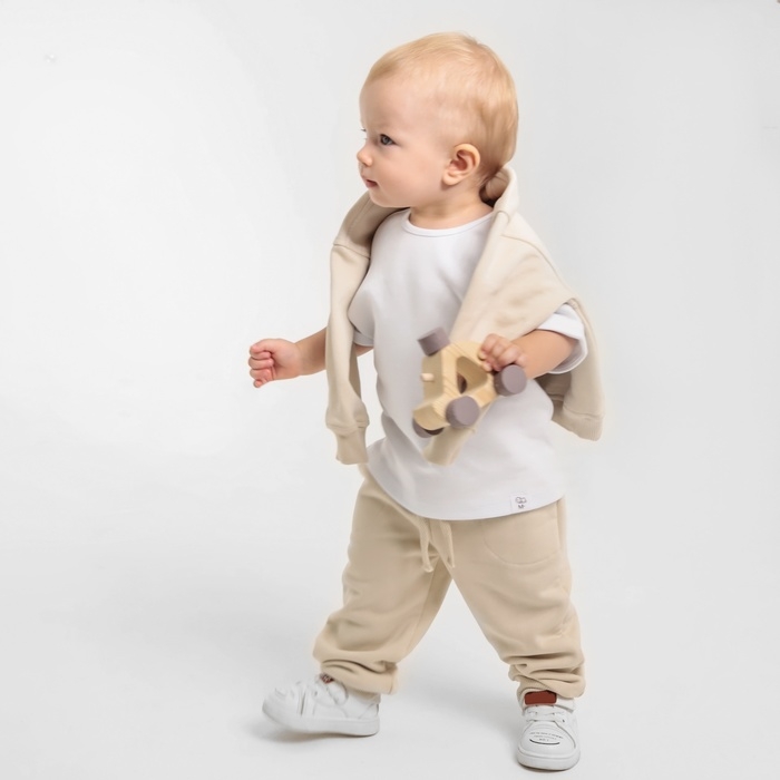 Штаны для малыша MINAKU: Basic Line BABY, цвет бежевый, рост 80-86 Штаны для малыша MINAKU: Basic Line BABY, цвет бежевый, рост 80-86