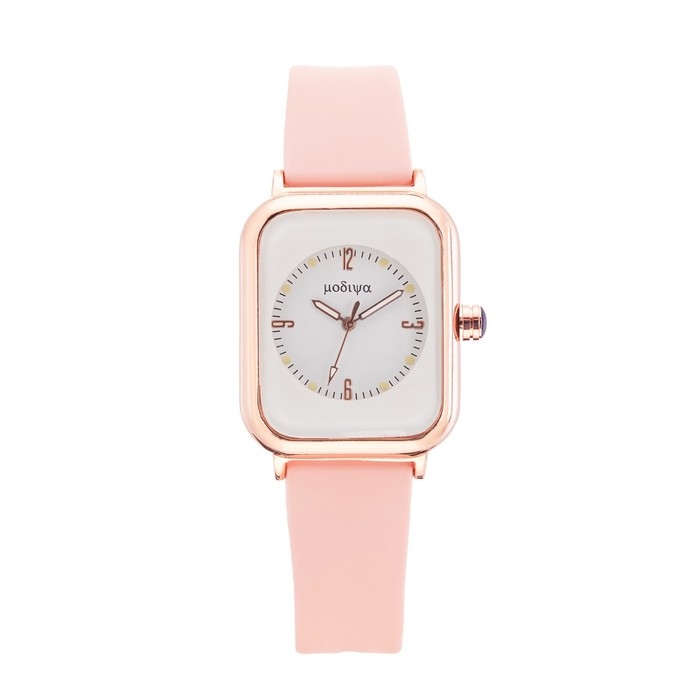 Часы наручные кварцевые женские, розовый ремешок Часы наручные кварцевые женские, розовый ремешок