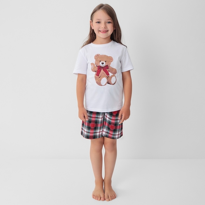 Пижама детская (футболка и шорты) KAFTAN Сhristmas time р.28 (86-92)