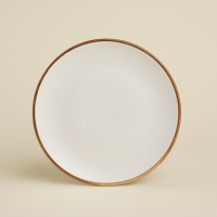 Тарелка обеденная фарфоровая SL Home «Волна в камне», d=20,5 см, цвет белый Тарелка обеденная фарфоровая SL Home «Волна в камне», d=20,5 см, цвет белый