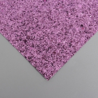 Лист для творчества иск.кожа "Крупные блёстки" светлый фиолет лист 33х20 см толщина 0,84 мм