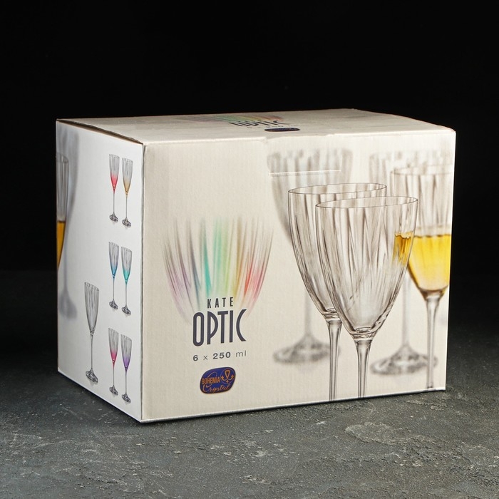Набор бокалов для вина &laquo;Кейт&raquo;, 250 мл, 6 шт