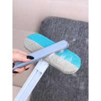 Щётка для окон Raccoon, длина 44 см, велюровая насадка 18,2&times;6,5 см, щётка для одежды 18,2&times;2 см, пластиковая щётка 2&times;14,5 см, силиконовый сгон 18,2 см