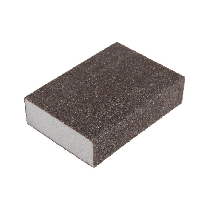 Губка абразивная шлифовальная ТУНДРА, твердая, 100 х 70 х 25 мм, P40