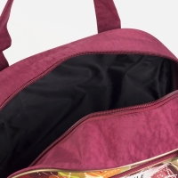 Чемодан малый 20" с сумкой, отдел на молнии, наружный карман, с расширением, цвет бордовый