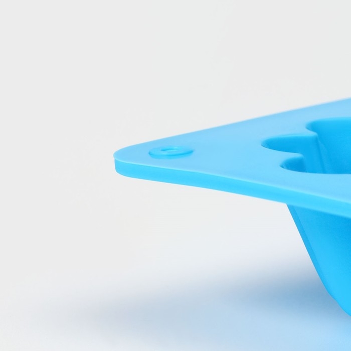 Форма для выпечки Доляна «Сладости. Круг риб», силикон, 25,5×17,5×3 см, 6 ячеек (d=7 см), цвет синий Форма для выпечки Доляна «Сладости. Круг риб», силикон, 25,5×17,5×3 см, 6 ячеек (d=7 см), цвет синий