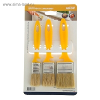 Набор кистей "АКОР", натуральная щетина, пластиковая рукоятка, 25, 35, 50 мм, 3 шт. Набор кистей "АКОР", натуральная щетина, пластиковая рукоятка, 25, 35, 50 мм, 3 шт.