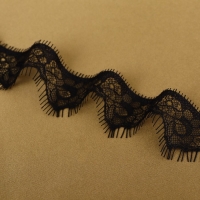 Кружево реснички, 30 ± 5 мм × 9 ± 0,5 м, в бобине 3 шт по 3 м, цвет чёрный Кружево реснички, 30 ± 5 мм × 9 ± 0,5 м, в бобине 3 шт по 3 м, цвет чёрный