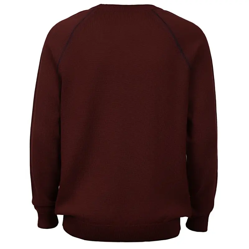 Джемпер Stitch с контрастной отделкой, бордовый с синим, размер L Джемпер Stitch с контрастной отделкой, бордовый с синим, размер L