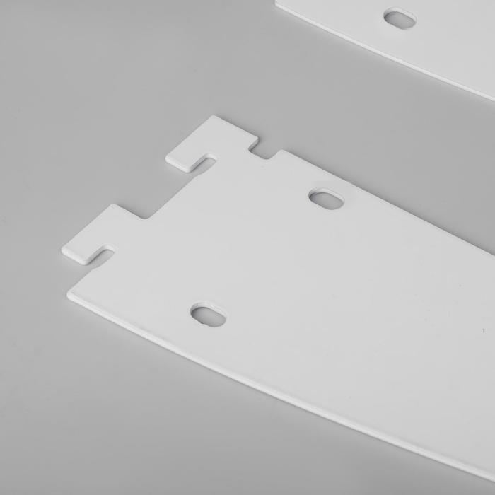 Кронштейн-полкодержатель для стеллажа, 40 см, для полки с перфорацией, цвет белый