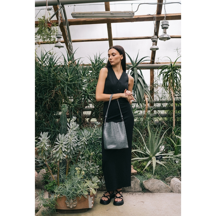 Сумка женская на магните TEXTURA, средний размер, цвет серый Сумка женская на магните TEXTURA, средний размер, цвет серый