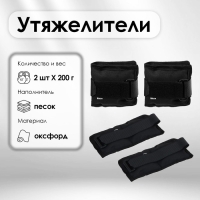 Утяжелители, 2 шт. &times; 0,2 кг, цвет МИКС