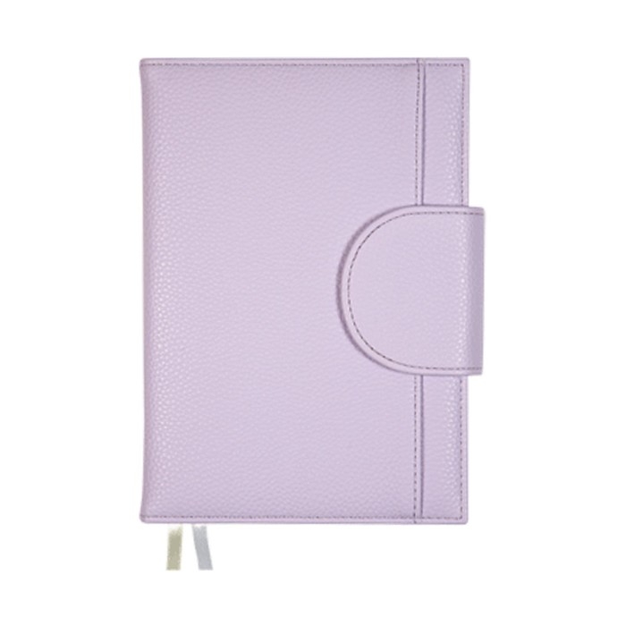 Ежедневник недатированный B6 160 листов deVENTE.Contea, твёрдая обложка из искусственной кожи с поролоном, кремовый блок 70 г/м2, сиреневый