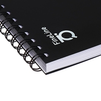 Тетрадь B5 на спирали, 100 листов в клетку, ErichKrause IQ FineLine Classic, пластиковая обложка, блок офсет 100% белизна, чёрная