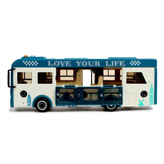 Конструктор винтовой &laquo;Автобус&raquo;, свет, звук, инерция, 42 детали