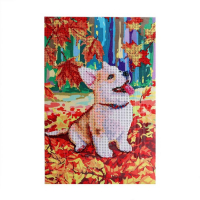 Алмазная мозаика на подрамнике с частичным заполнением &laquo;Корги&raquo;, 20 x 30 см