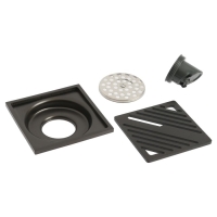 Трап ZEIN, 100х100 мм, вертикальный, d=32 мм, нержавеющая сталь, серый Трап ZEIN, 100х100 мм, вертикальный, d=32 мм, нержавеющая сталь, серый